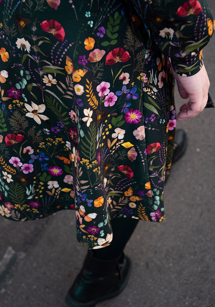 Sixth angle of Hila Pressed Floral Print Cotton Dress