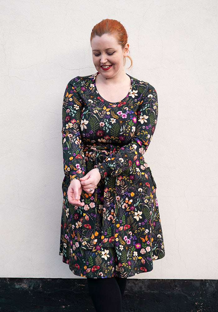 Fourth angle of Hila Pressed Floral Print Cotton Dress