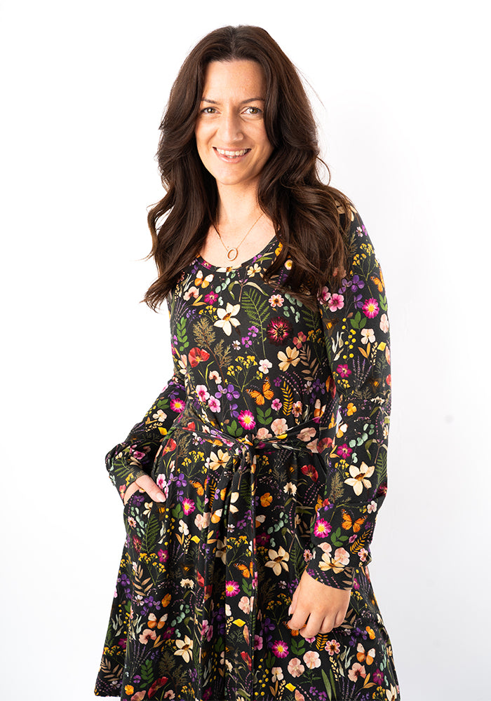 Hila Pressed Floral Print Cotton Dress