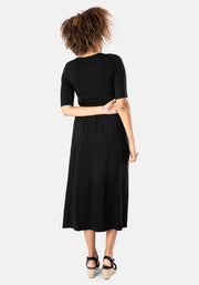 Hollis Black Midi Dress