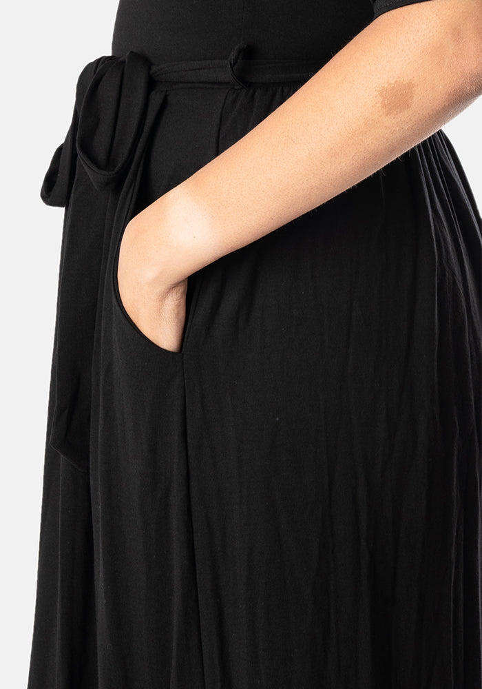 Hollis Black Midi Dress