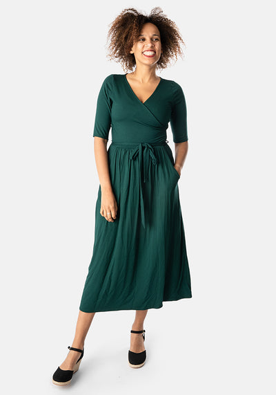 Hollis Green Midi Dress