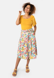 Honor Pretty Floral Swing Skirt