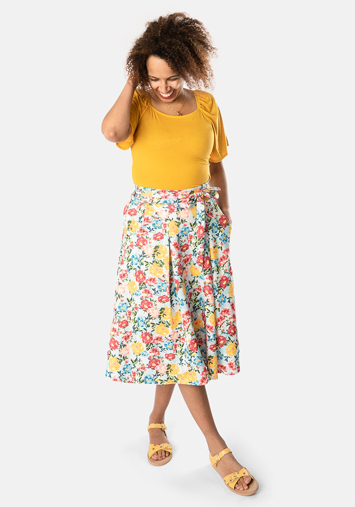 Honor Pretty Floral Swing Skirt