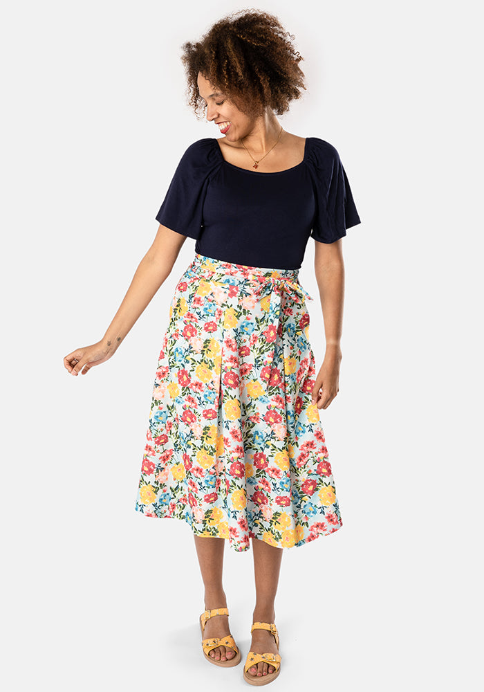 Honor Pretty Floral Swing Skirt