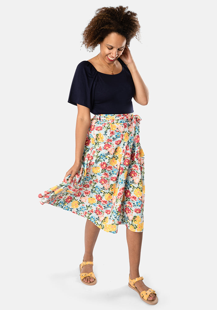 Honor Pretty Floral Swing Skirt