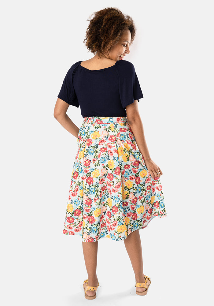 Honor Pretty Floral Swing Skirt