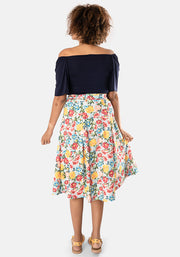 Honor Pretty Floral Swing Skirt