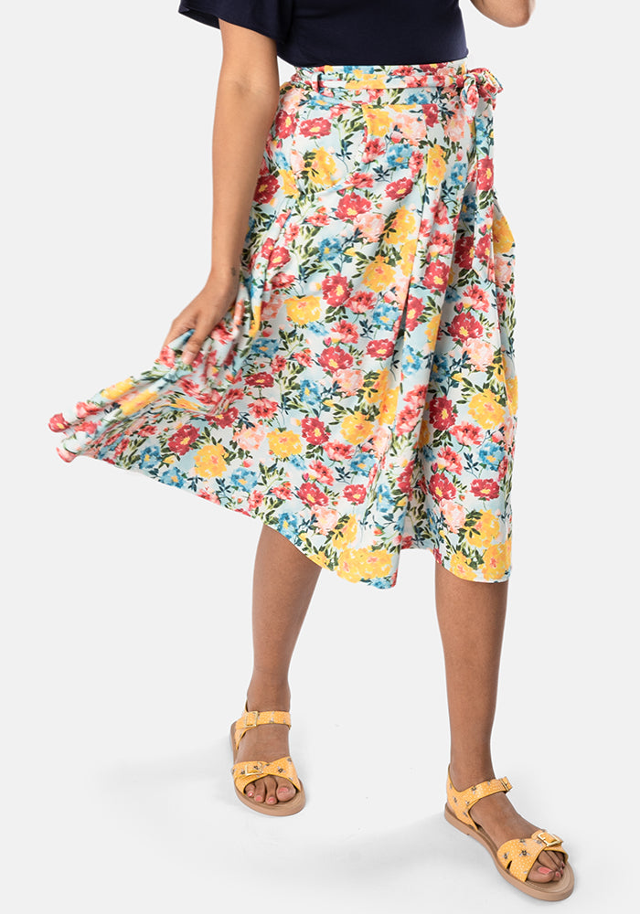 Honor Pretty Floral Swing Skirt