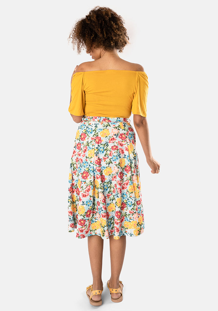 Honor Pretty Floral Swing Skirt