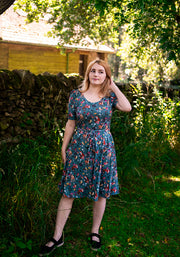 Hudson Woodland Animal Print Full Skirt Dress