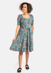 Hudson Woodland Animal Print Full Skirt Dress