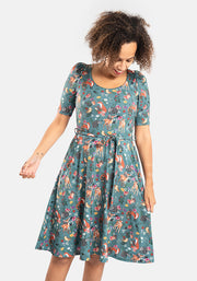 Hudson Woodland Animal Print Full Skirt Dress