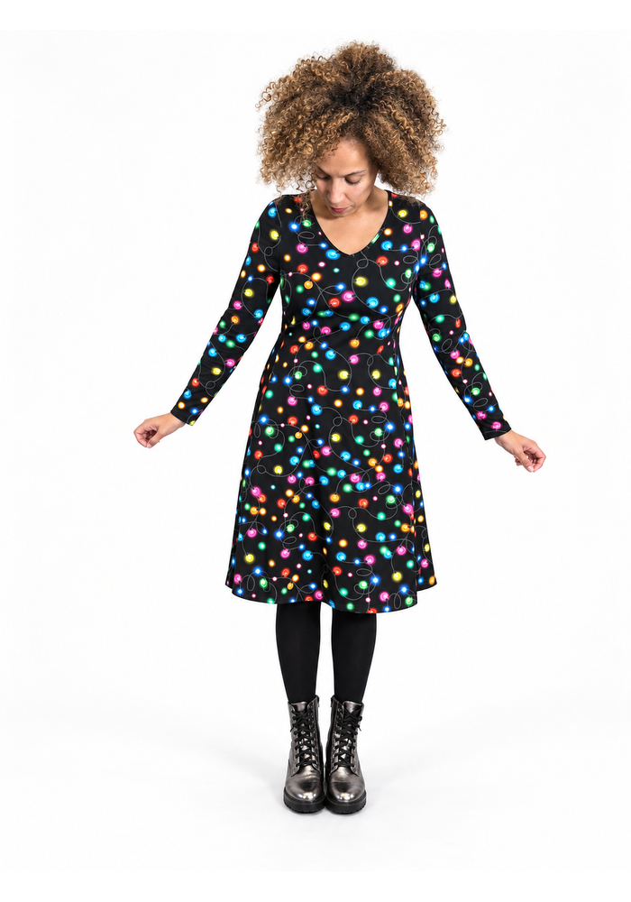 Luzia Fairy Lights Print Cotton Dress