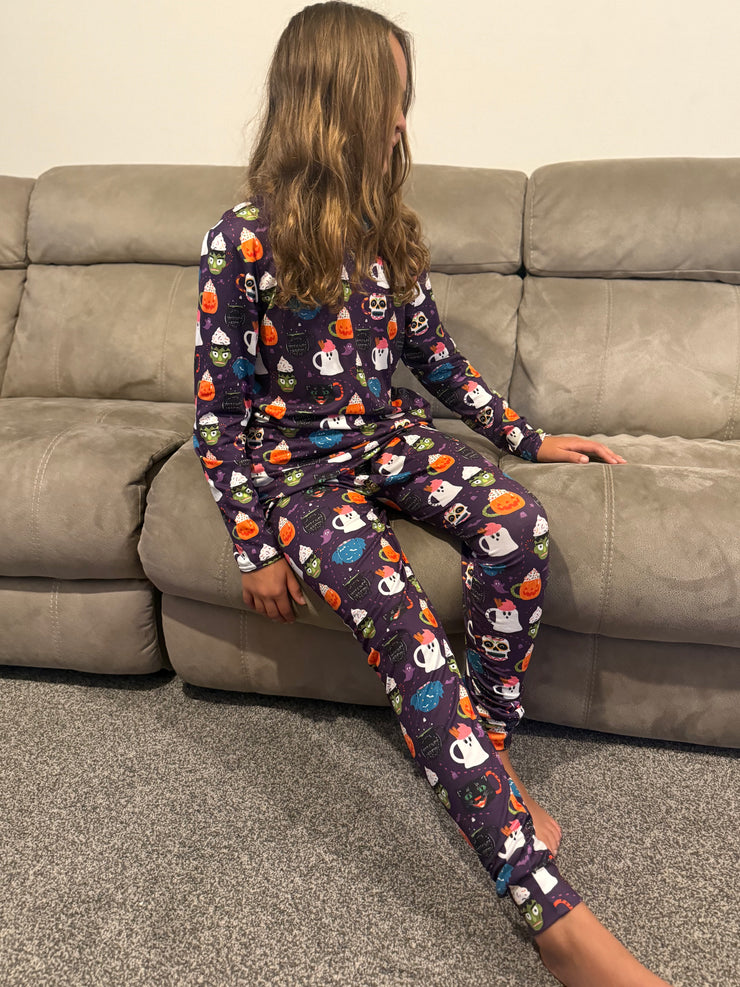Halloween Mugs Print Children's Pyjama Set (Marlys)