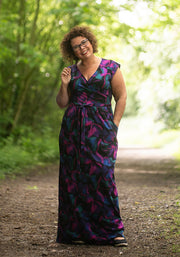 Inka Inky Swirls Print Cotton Maxi Dress