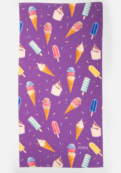 Ice Cream & Lollies Print Towel