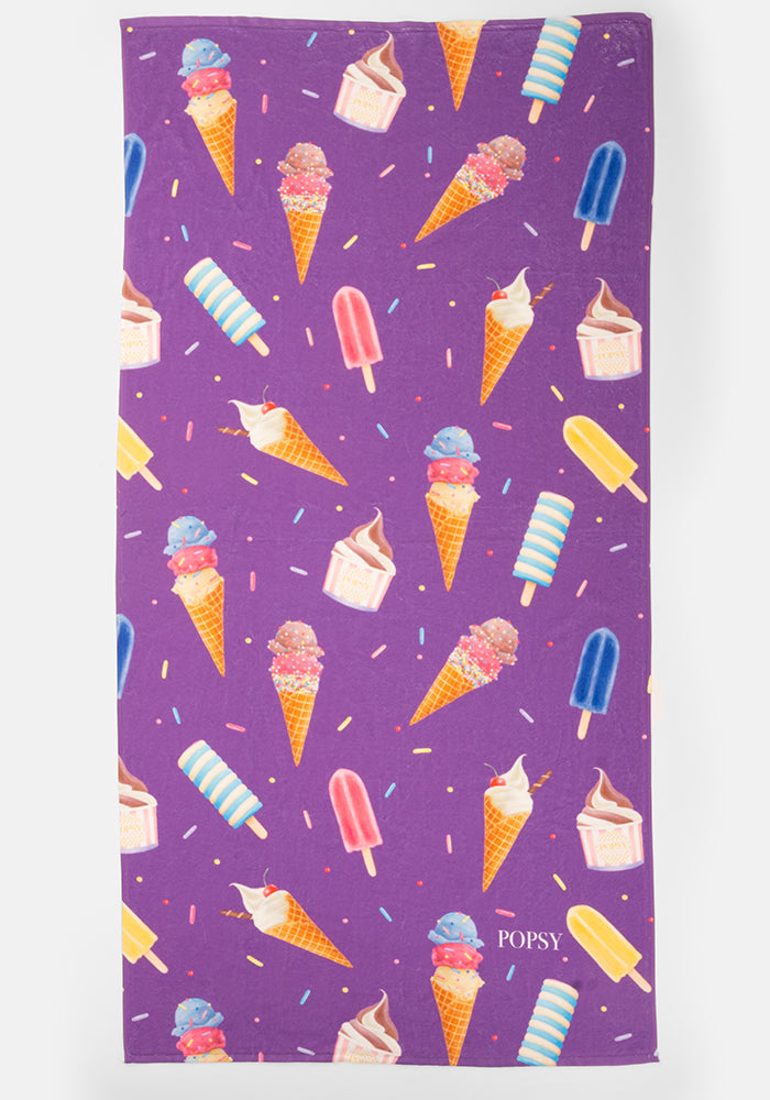 Ice Cream & Lollies Print Towel