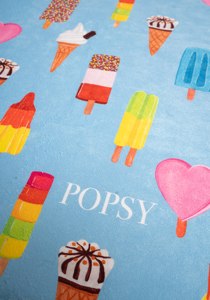 Second angle of Ice Cream &amp; Lolly Print Jumbo Bath Sheet