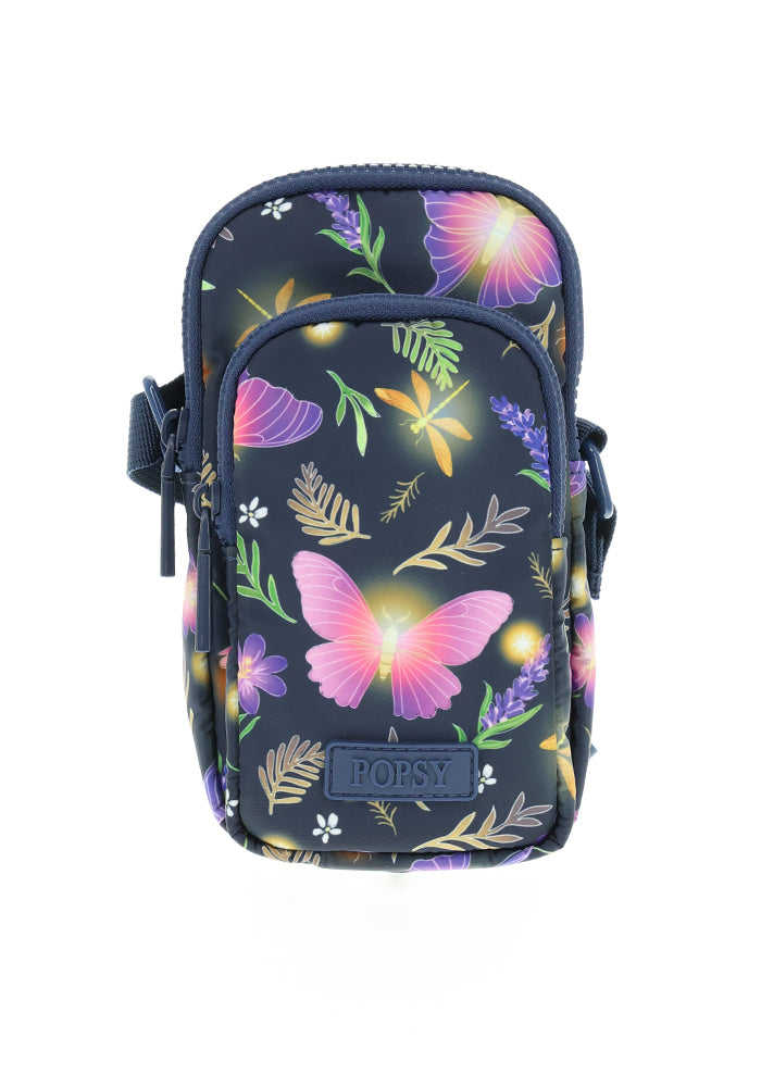 Illuminated Moth Print Phone Pocket Bag
