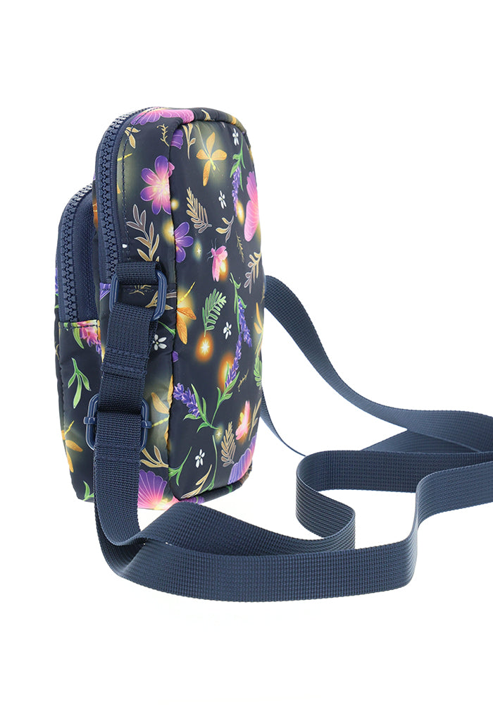 Illuminated Moth Print Phone Pocket Bag