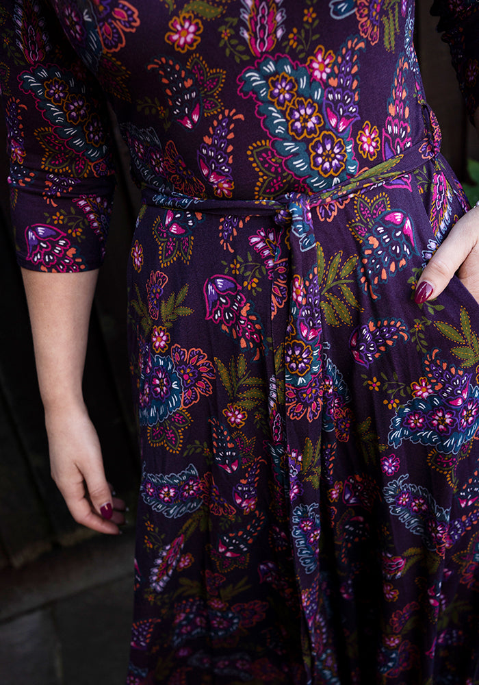 Imogene Paisley Print Viscose Midi Dress