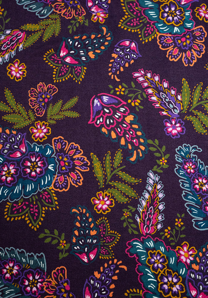 Imogene Paisley Print Viscose Midi Dress