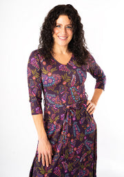 Imogene Paisley Print Viscose Midi Dress