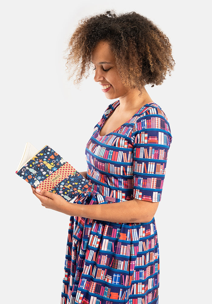 Ina Bookshelf Print Dress