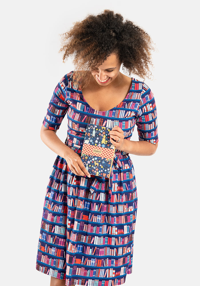 Ina Bookshelf Print Dress