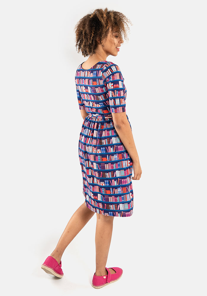 Ina Bookshelf Print Dress