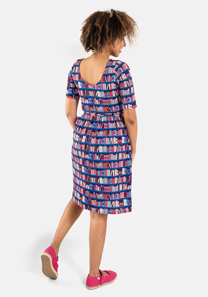 Ina Bookshelf Print Dress