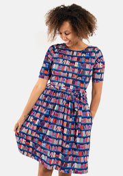 Ina Bookshelf Print Dress