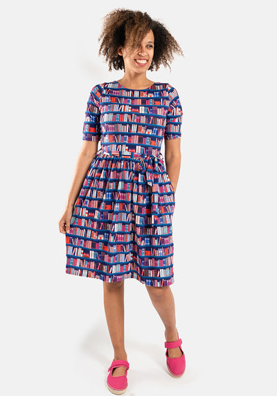 Ina Bookshelf Print Dress
