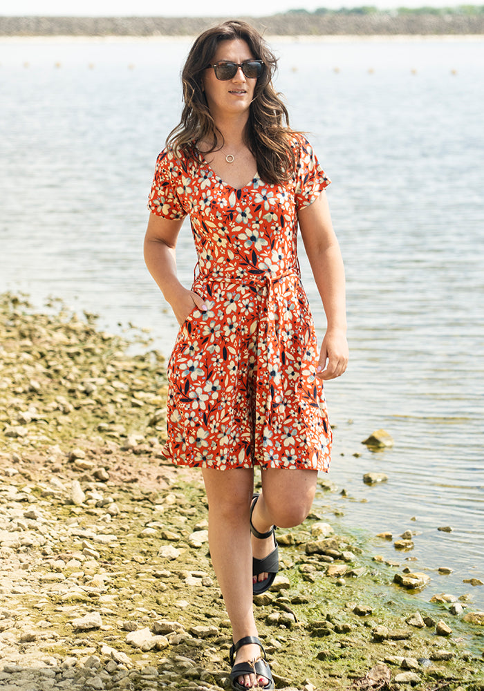 India Ditsy Floral Print Viscose Playsuit