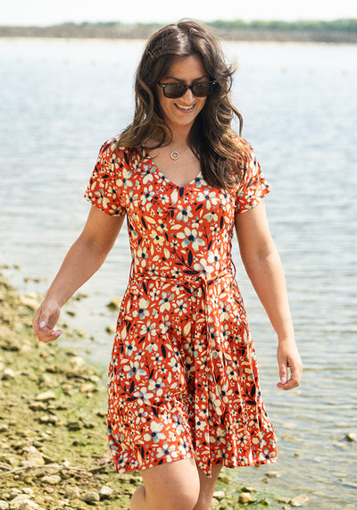 India Ditsy Floral Print Viscose Playsuit
