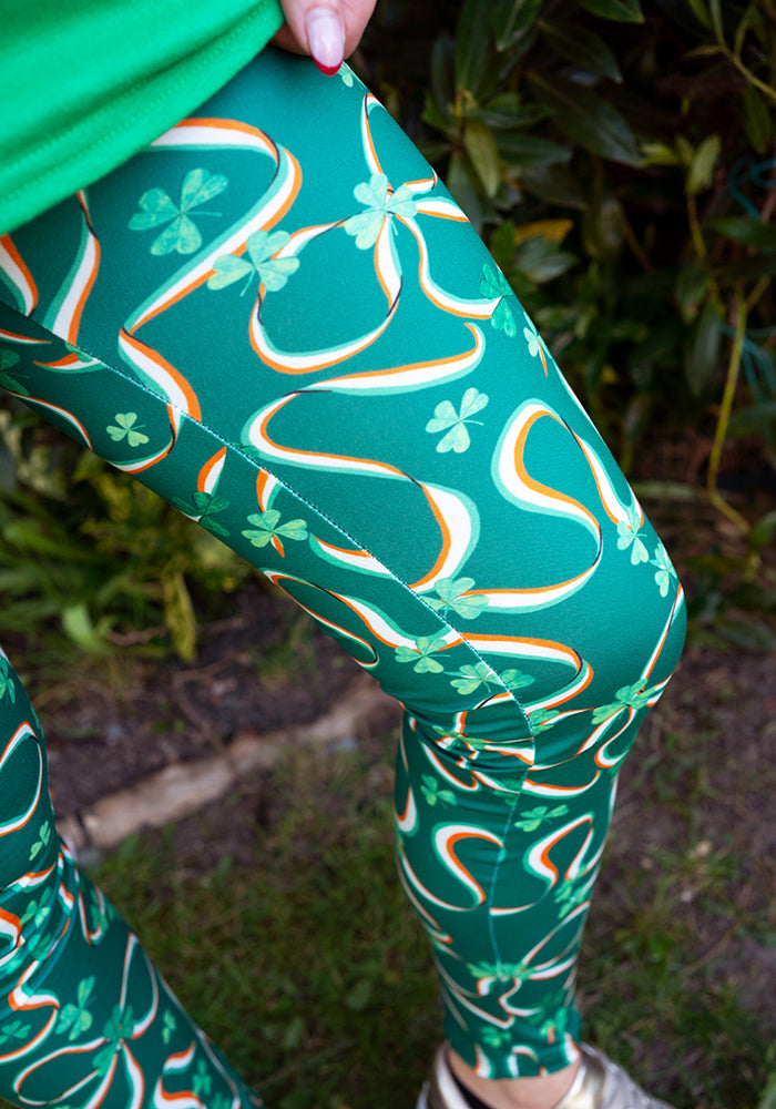 Third angle of Heath Ireland Tricolour Print Leggings