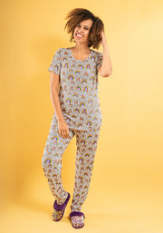 Iria Rainbows Print Pyjama Set