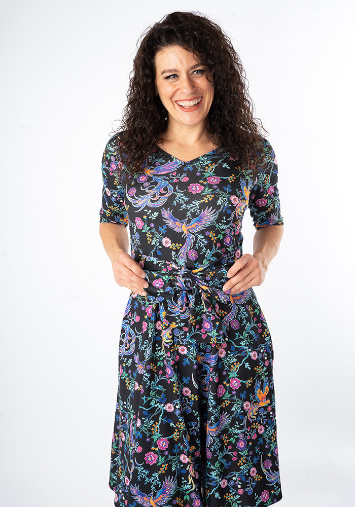 Irie Mystical Floral Phoenix Print Dress