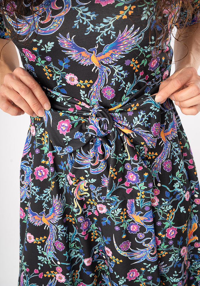 Fourth angle of Irie Mystical Floral Phoenix Print Dress