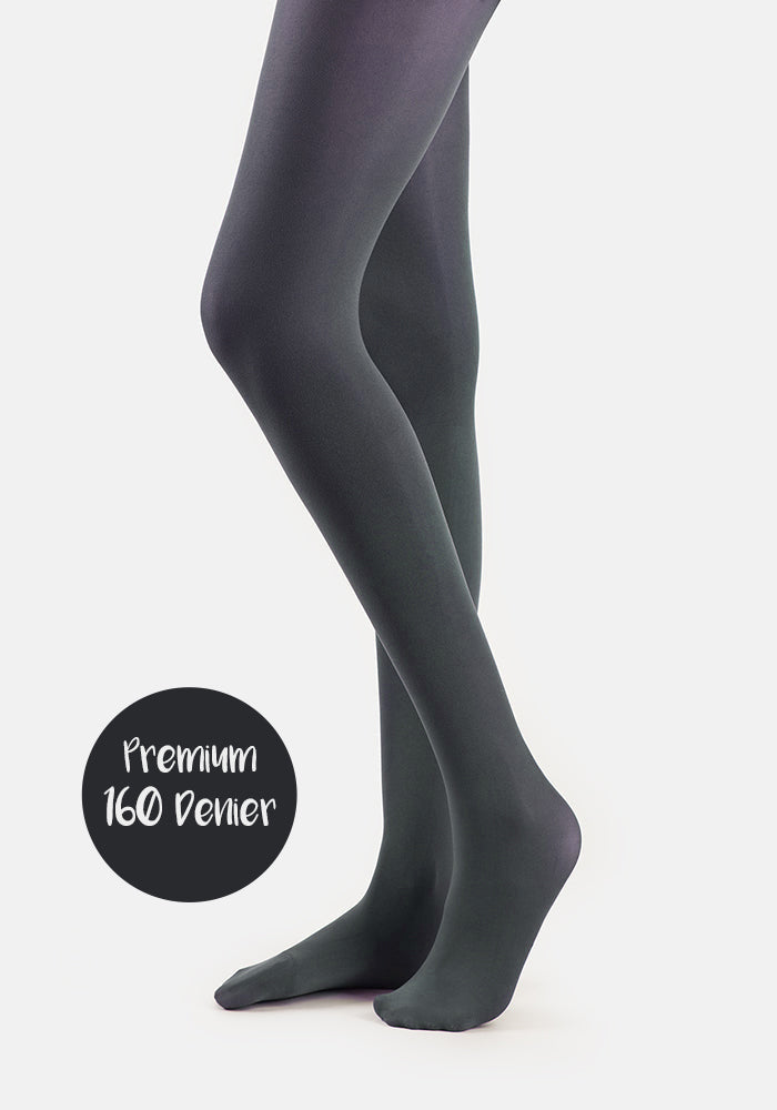 Second angle of 160 Denier Opaque Premium Tights (Iron Grey)