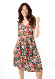 Isabelle Ceramic Tile Print Dress