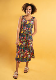 Issa Bushbabies Print Midi Dress
