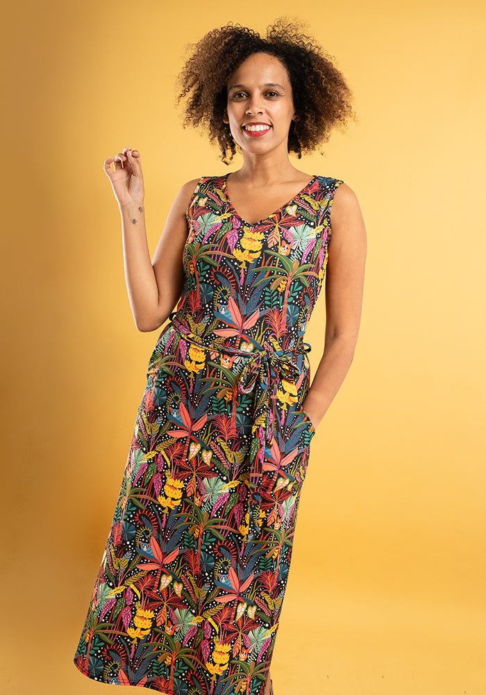 Issa Bushbabies Print Midi Dress