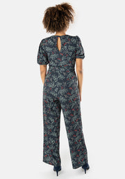 Ives Sprigs & Berries Print Full Length Jumpsuit