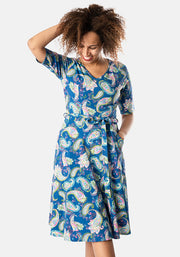 Jacinda Paisley Print Cotton Dress