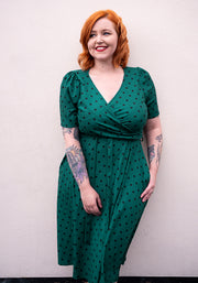 Jacqueline Polka Dot Print Swing Dress