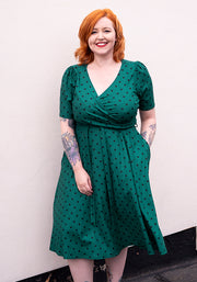 Jacqueline Polka Dot Print Swing Dress