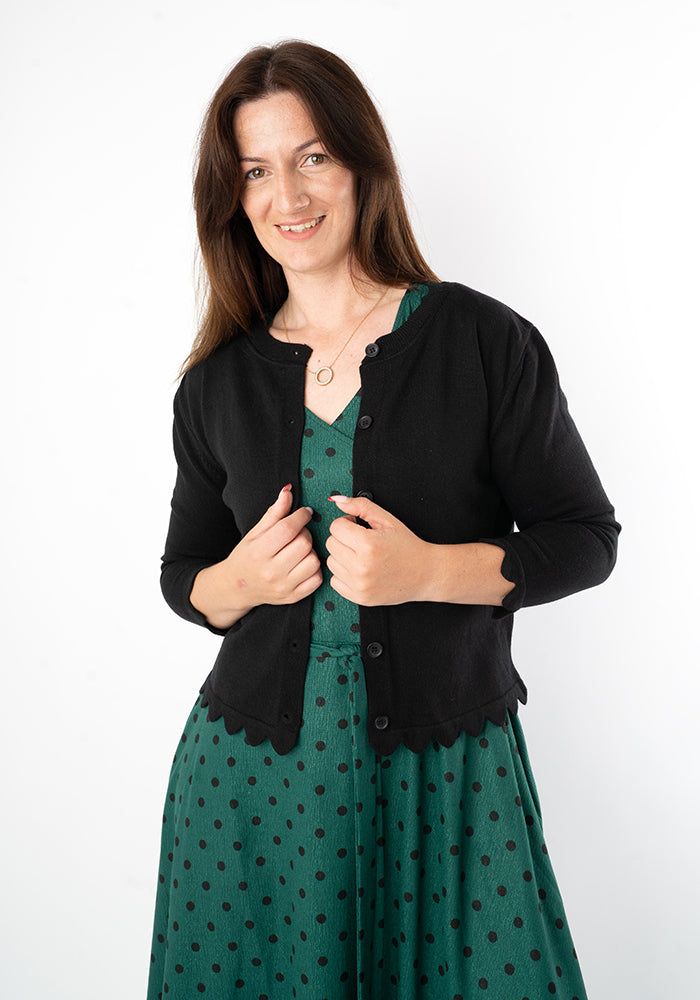 Fourth angle of Jacqueline Polka Dot Print Swing Dress