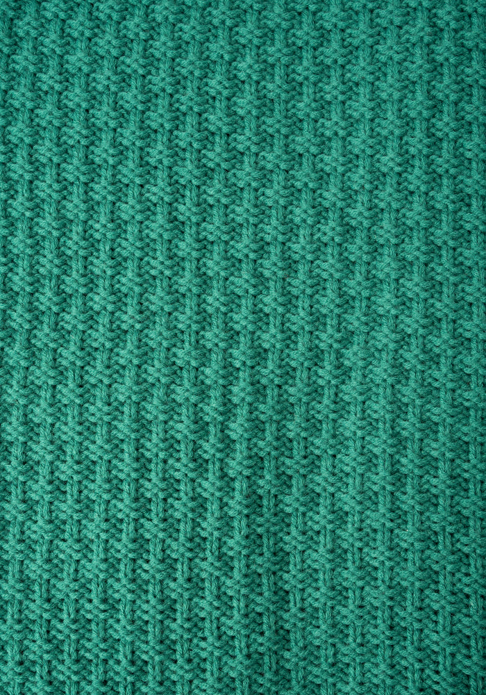 Second angle of Dark Jade Moss Stitch Cardigan